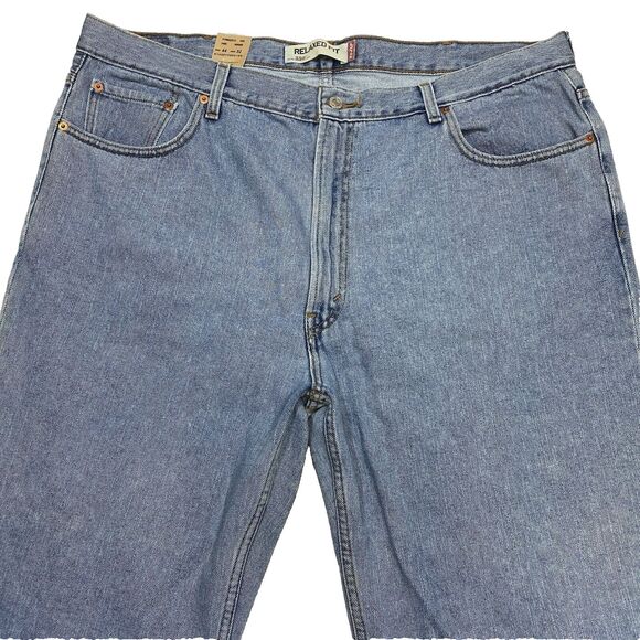 Levis Jeans Mens 44x32 Blue 550 Tapered Leg Relaxed Fit American Western Denim - Picture 3 of 14